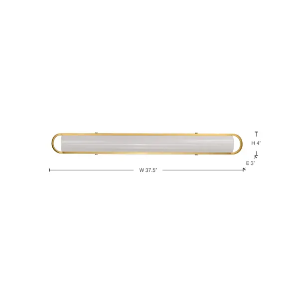 Velano 36-Inch LED Vanity Light in Brushed Brass - Image 20