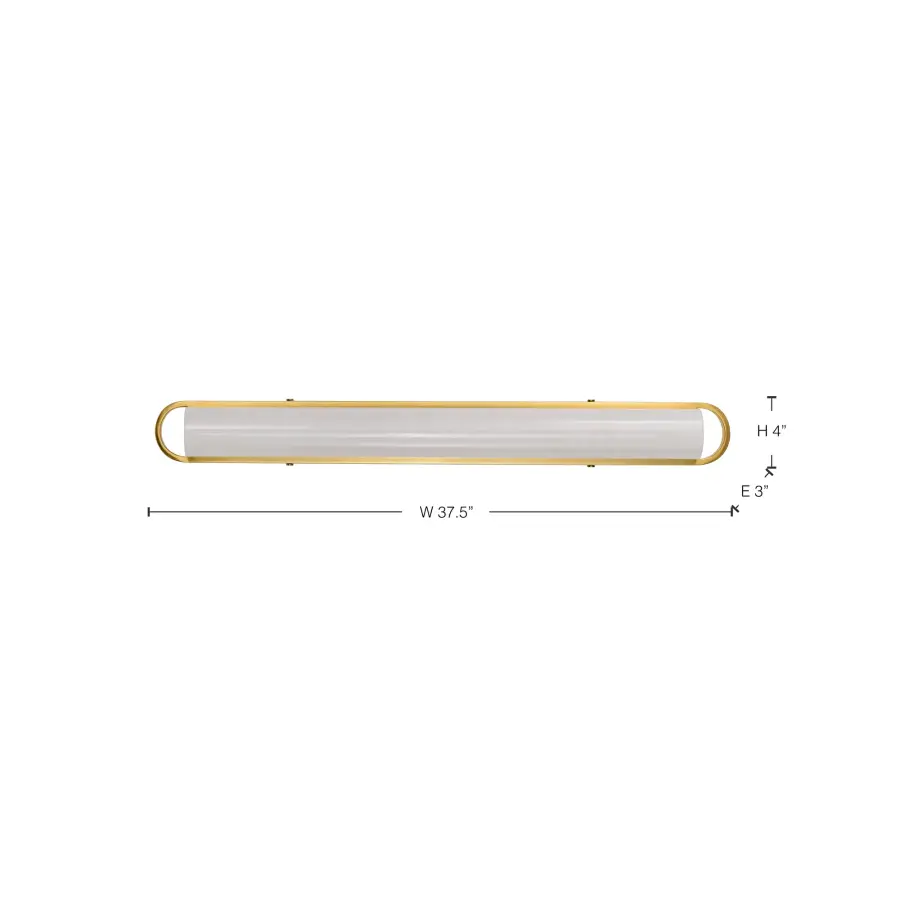 Velano 36-Inch LED Vanity Light in Brushed Brass - Image 20