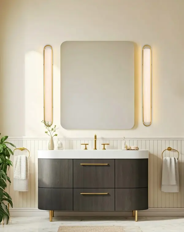 Velano 36-Inch LED Vanity Light in Brushed Brass - Image 21