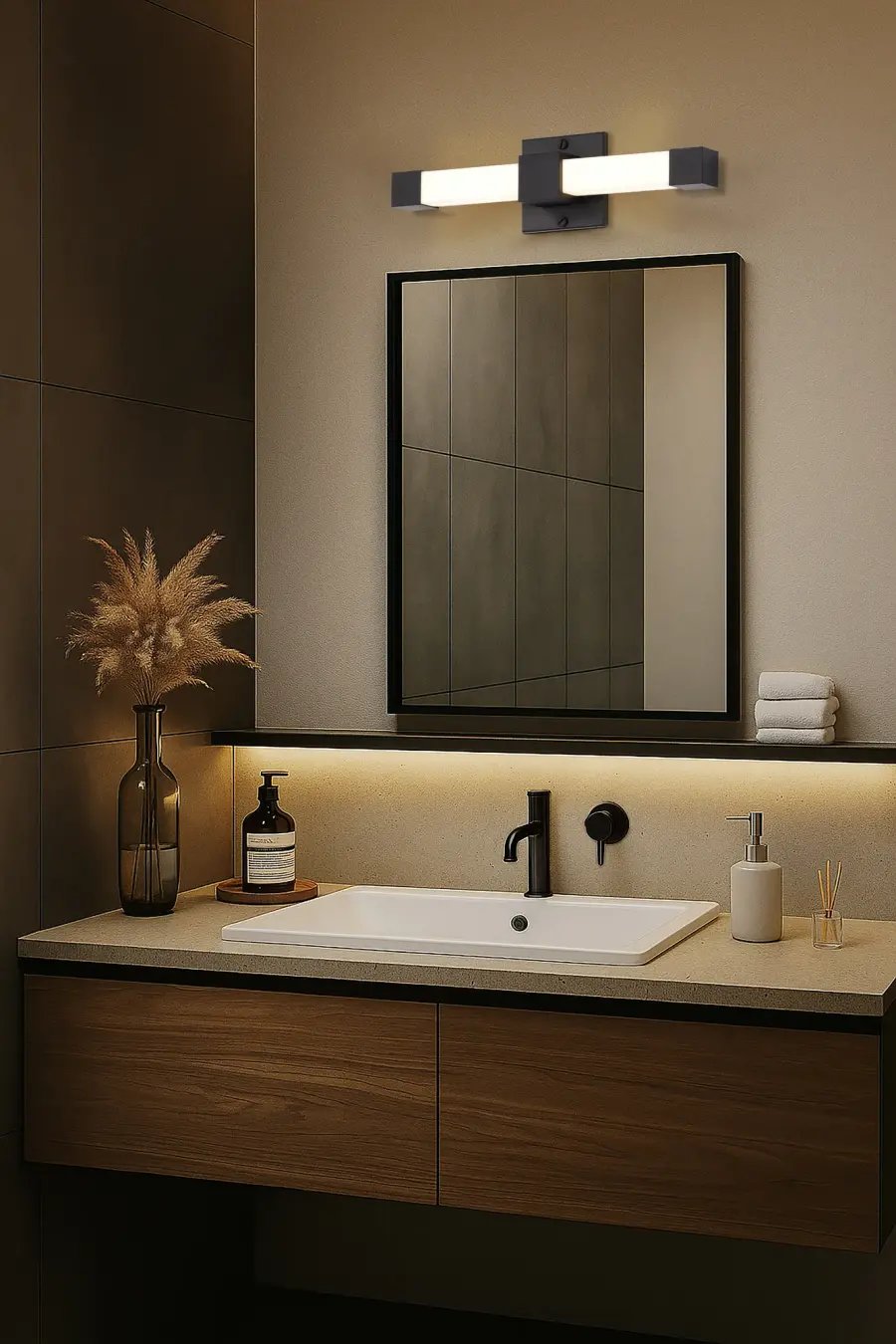Brightwyn 16" LED Vanity Light - Matte Black - Image 16