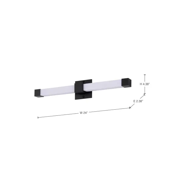 Brightwyn 24" LED Vanity Light - Matte Black - Image 18