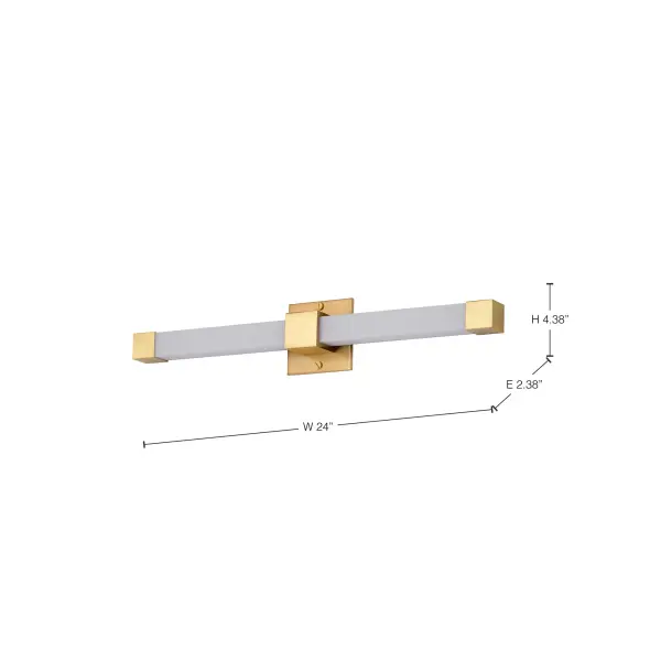 Brightwyn 24-Inch LED Vanity Light in Brushed Brass - Image 17