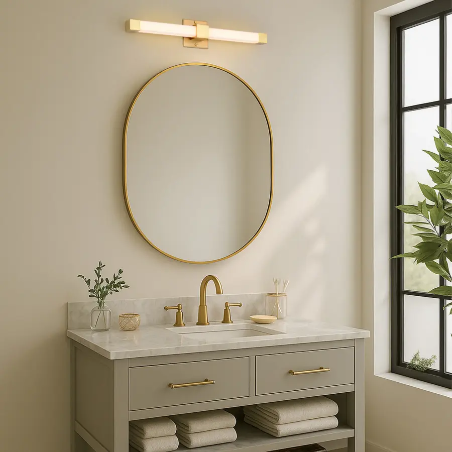 Brightwyn 24-Inch LED Vanity Light in Brushed Brass - Image 18