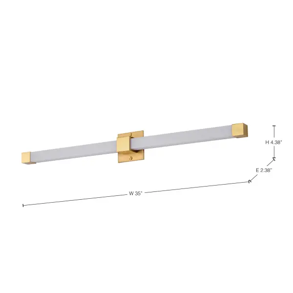Brightwyn 35-Inch LED Vanity Light in Brushed Brass - Image 19