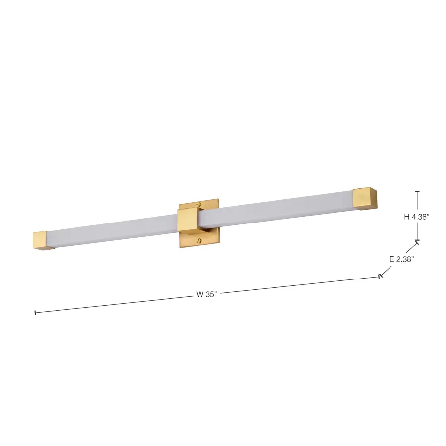 Brightwyn 35-Inch LED Vanity Light in Brushed Brass - Image 19