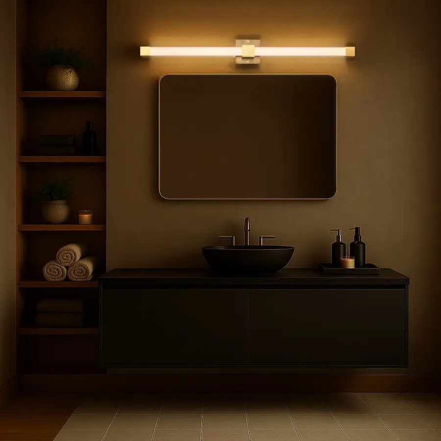 Brightwyn 35-Inch LED Vanity Light in Brushed Brass - Image 20