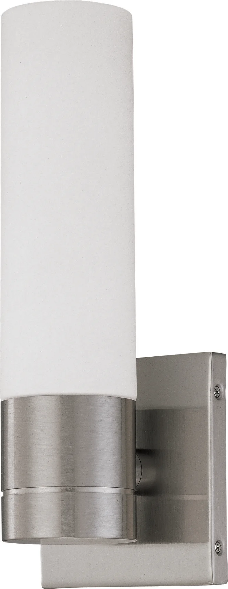 Link LED Tube Wall Sconce with White Glass