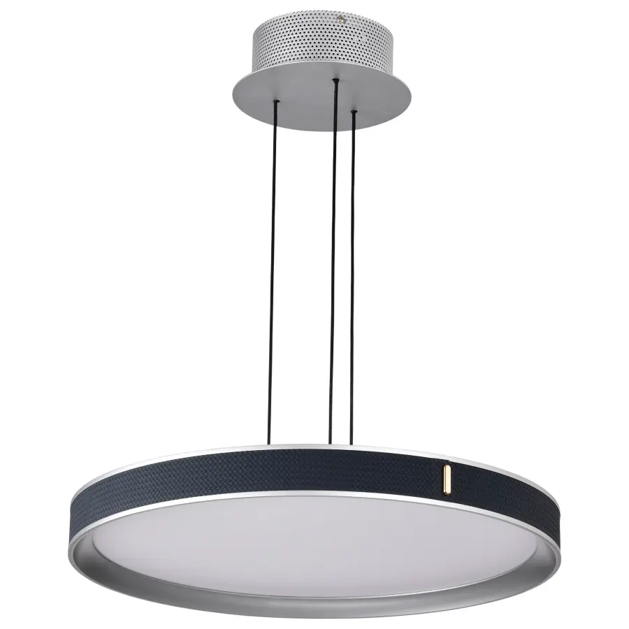 Bandon 20" LED Pendant - Gray with Blue Wrap - Image 1