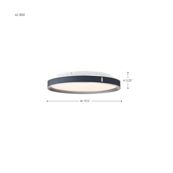 Bandon 20" LED Flush Mount - Gray with Blue Wrap - Image 14