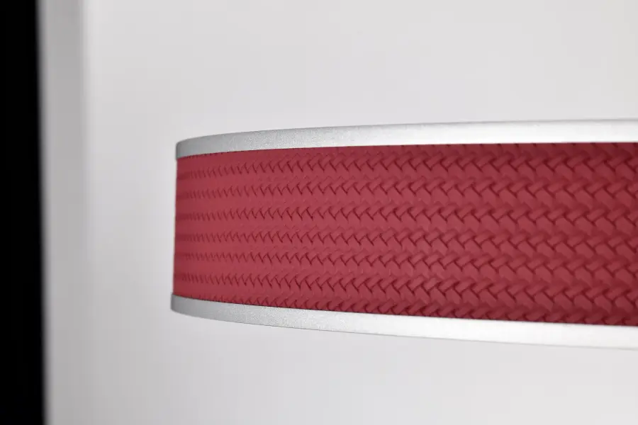 Bandon 20" LED Pendant - Gray with Red Wrap - Image 12