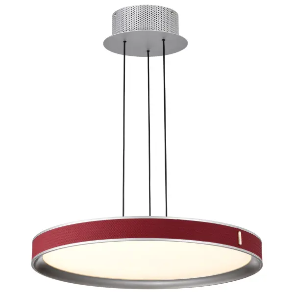 Bandon 20" LED Pendant - Gray with Red Wrap - Image 4