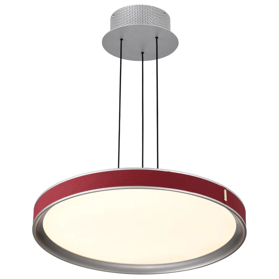 Bandon 20" LED Pendant - Gray with Red Wrap - Image 6