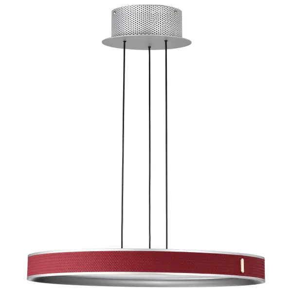 Bandon 20" LED Pendant - Gray with Red Wrap - Image 7