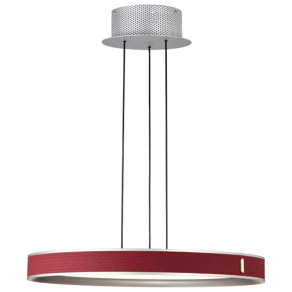 Bandon 20" LED Pendant - Gray with Red Wrap - Image 8