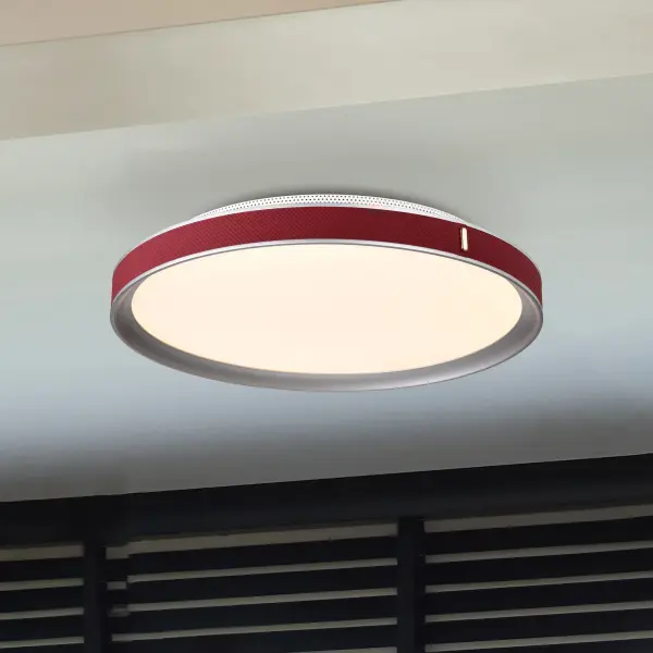 Bandon 20" LED Flush Mount - Gray with Red Wrap - Image 3