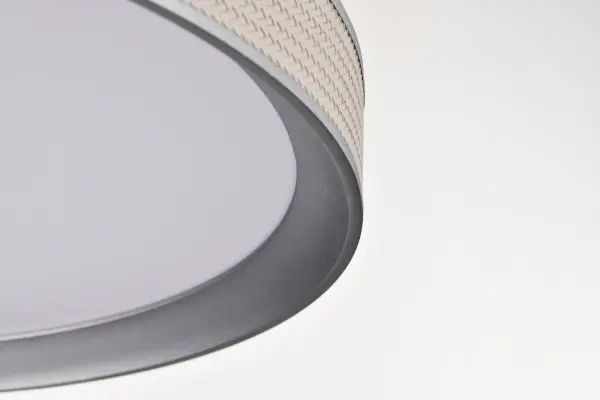 Bandon 20-Inch LED Pendant in Gray with Off-White Wrap - Image 13
