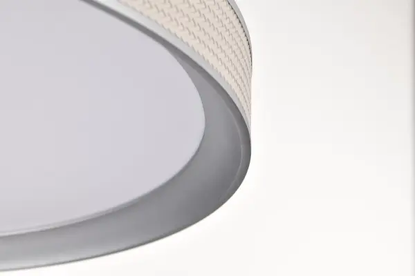 Bandon 20-Inch LED Pendant in Gray with Off-White Wrap - Image 14