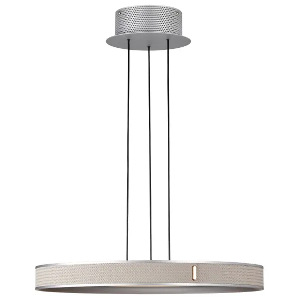 Bandon 20-Inch LED Pendant in Gray with Off-White Wrap - Image 6