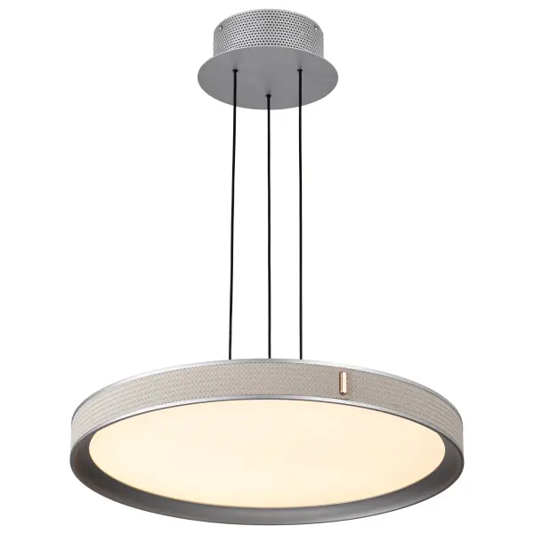 Bandon 20-Inch LED Pendant in Gray with Off-White Wrap - Image 8