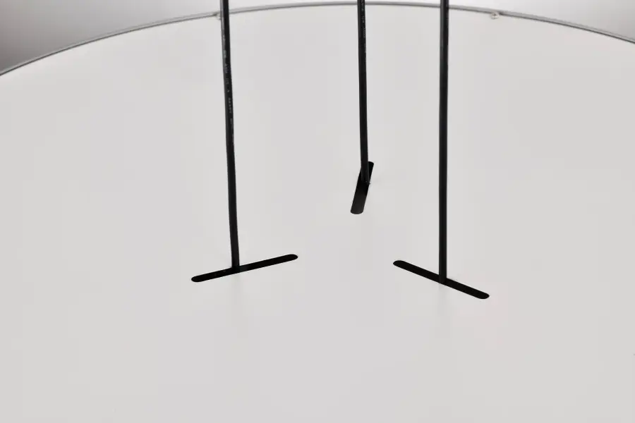Bandon 20-Inch LED Pendant in Gray with Off-White Wrap - Image 10