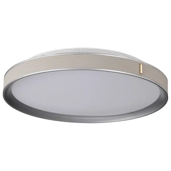 Bandon 20" LED Flush Mount in Gray with Off White Wrap - Image 1