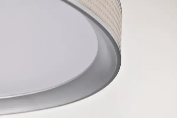 Bandon 20" LED Flush Mount in Gray with Off White Wrap - Image 11