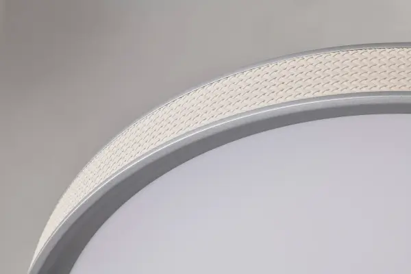 Bandon 20" LED Flush Mount in Gray with Off White Wrap - Image 13