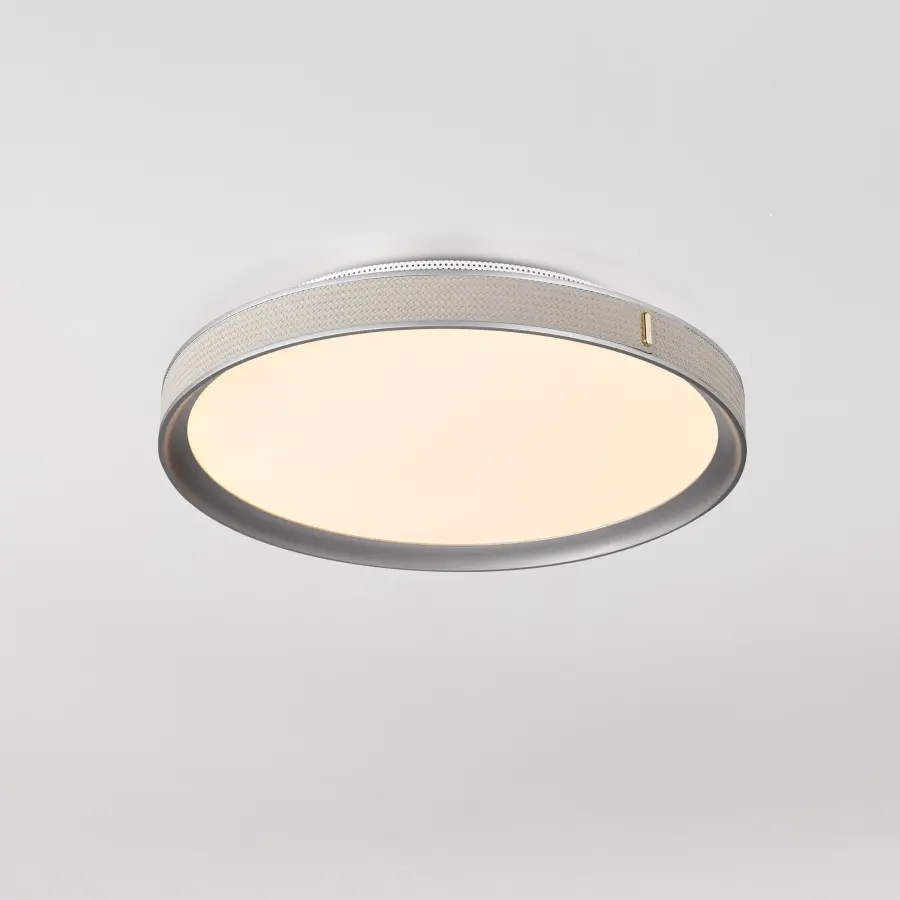 Bandon 20" LED Flush Mount in Gray with Off White Wrap - Image 3