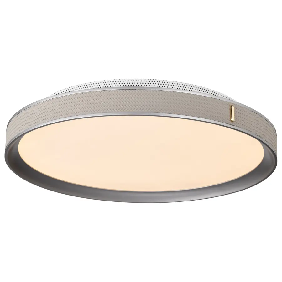 Bandon 20" LED Flush Mount in Gray with Off White Wrap - Image 4