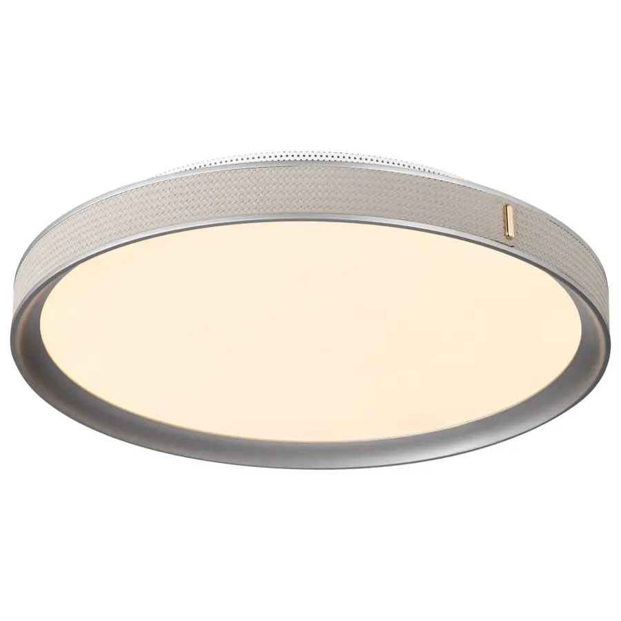 Bandon 20" LED Flush Mount in Gray with Off White Wrap - Image 6