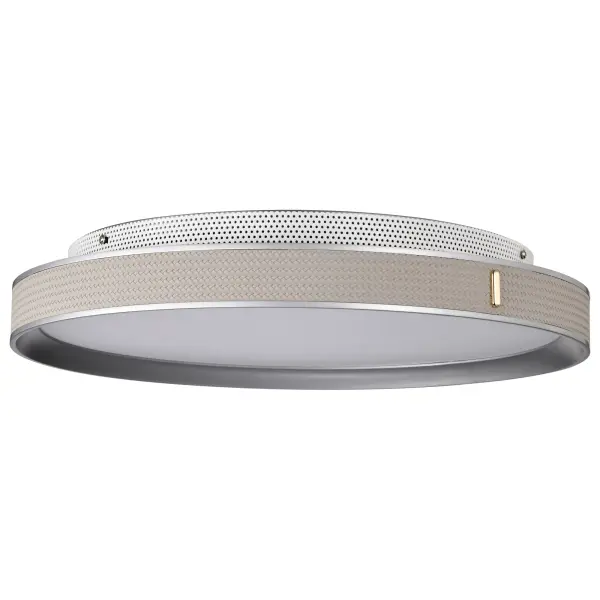 Bandon 20" LED Flush Mount in Gray with Off White Wrap - Image 7