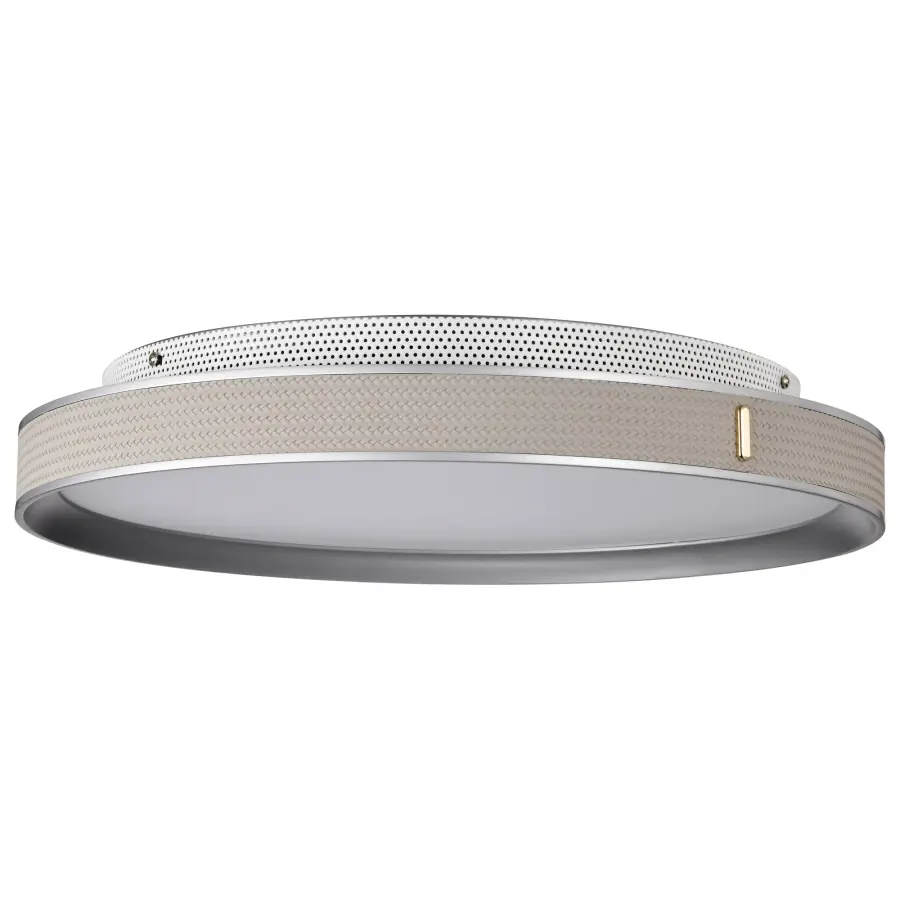 Bandon 20" LED Flush Mount in Gray with Off White Wrap - Image 7