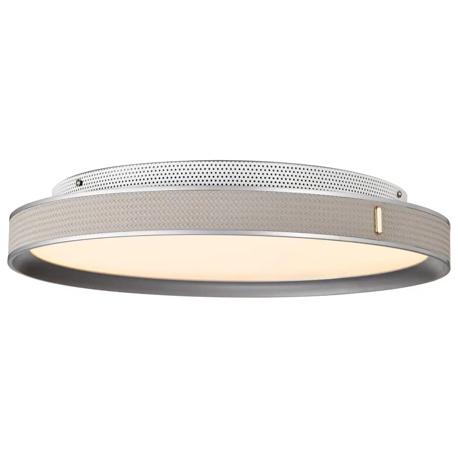 Bandon 20" LED Flush Mount in Gray with Off White Wrap - Image 8