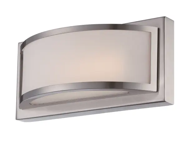 Mercer LED Wall Sconce with Frosted Glass in Brushed Nickel