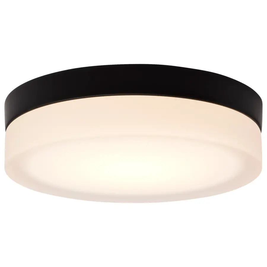 Pi 9" LED Flush Mount in Black with Frosted Glass - Image 2