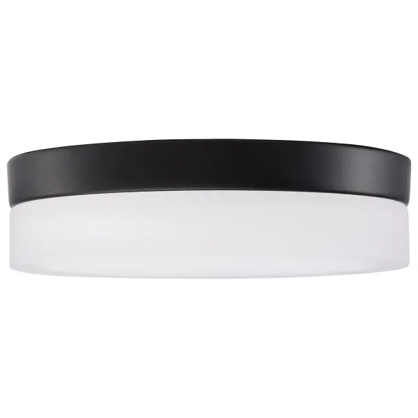 Pi 9" LED Flush Mount in Black with Frosted Glass - Image 3