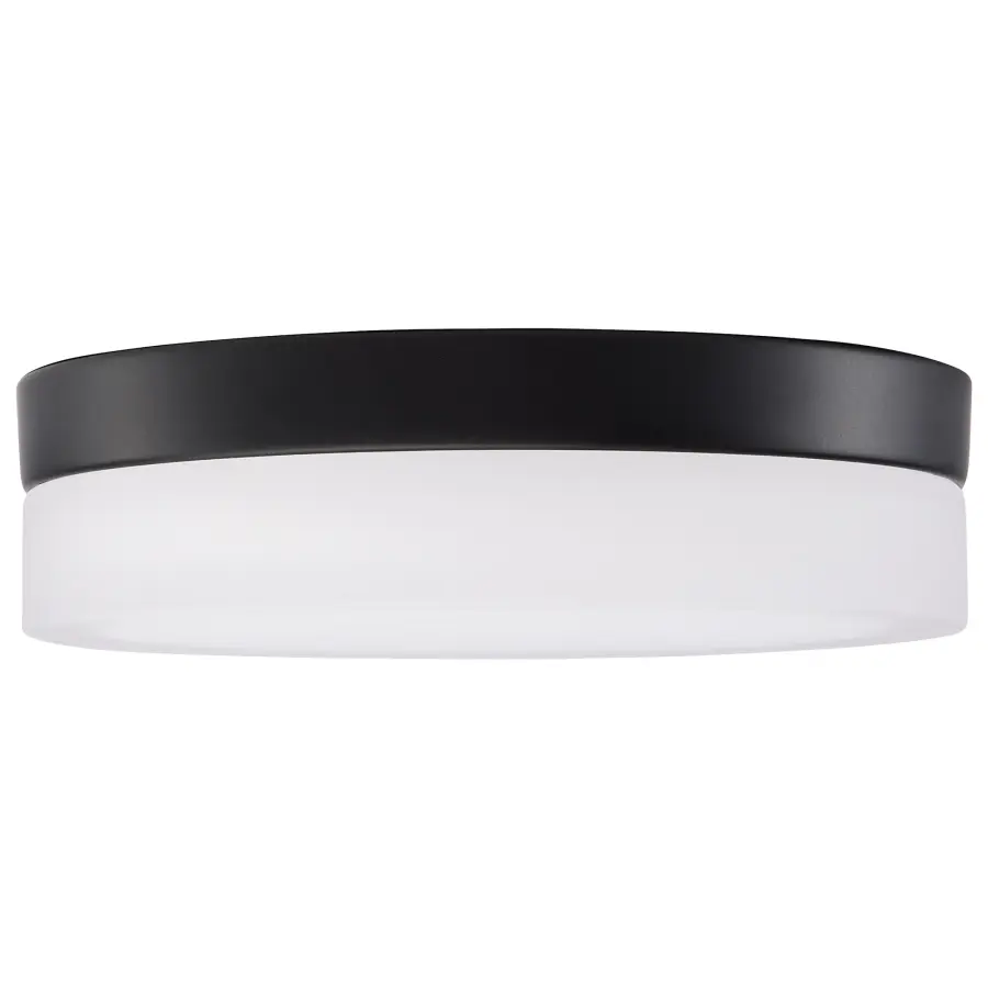 Pi 9" LED Flush Mount in Black with Frosted Glass - Image 3