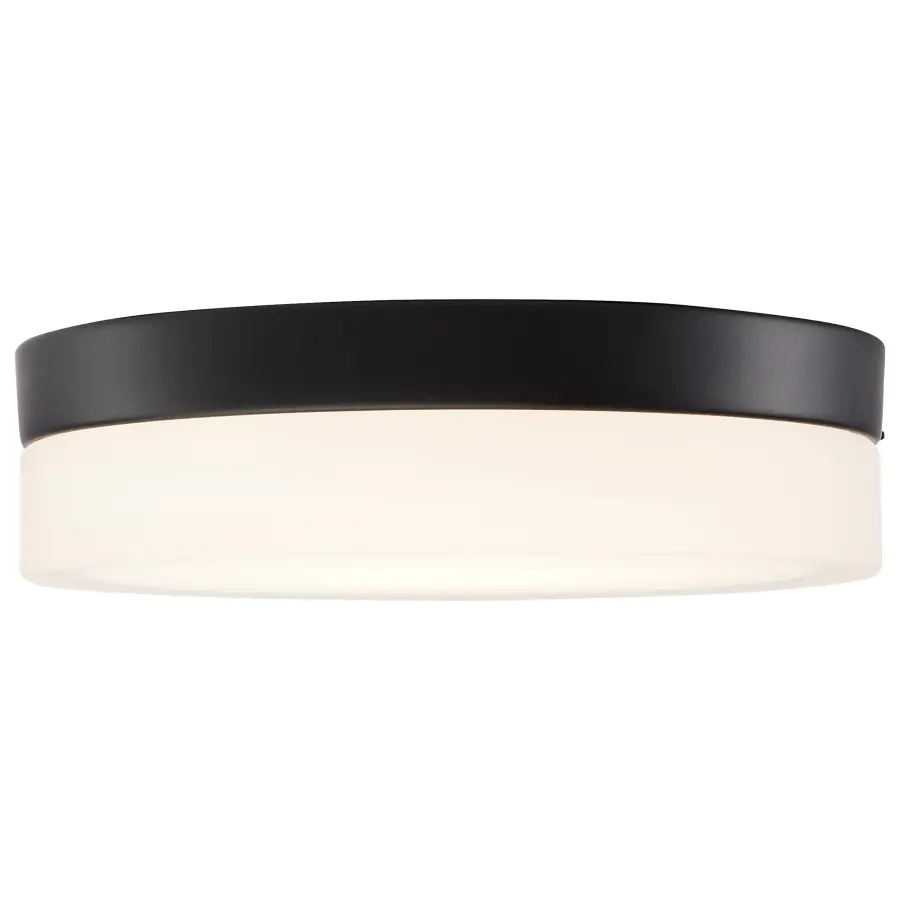 Pi 9" LED Flush Mount in Black with Frosted Glass - Image 4