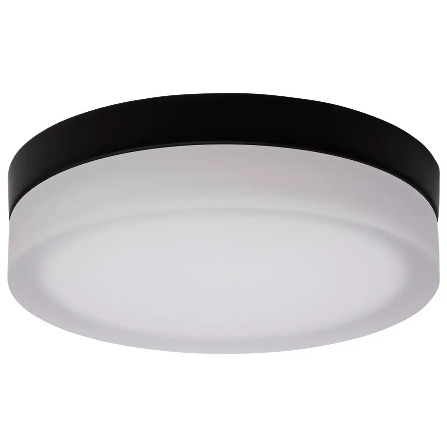 Pi 9" LED Flush Mount in Black with Frosted Glass - Image 5