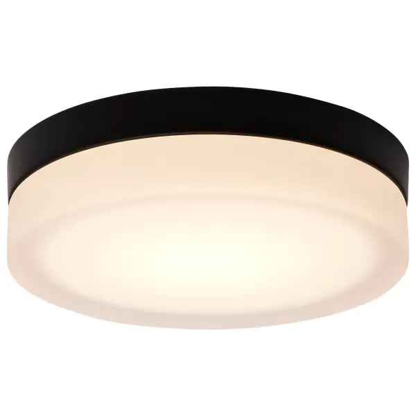 Pi 9" LED Flush Mount in Black with Frosted Glass - Image 6