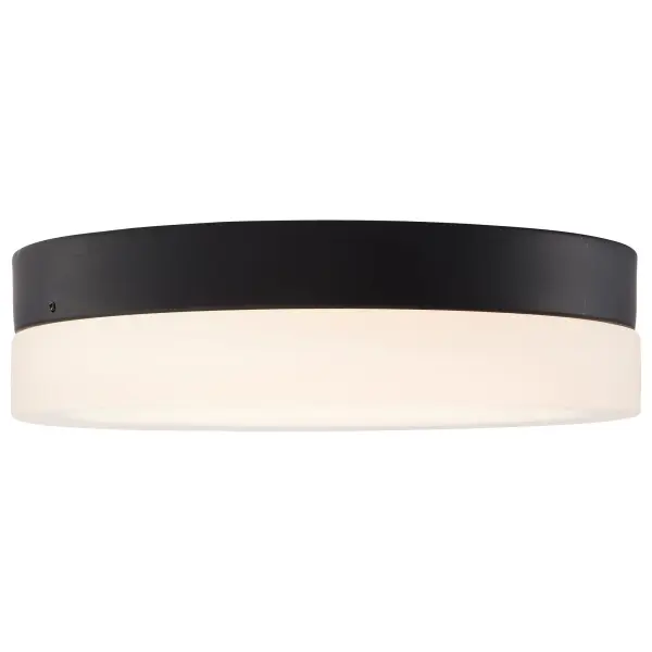 Pi 11" LED Flush Mount in Black with Frosted Glass - Image 4