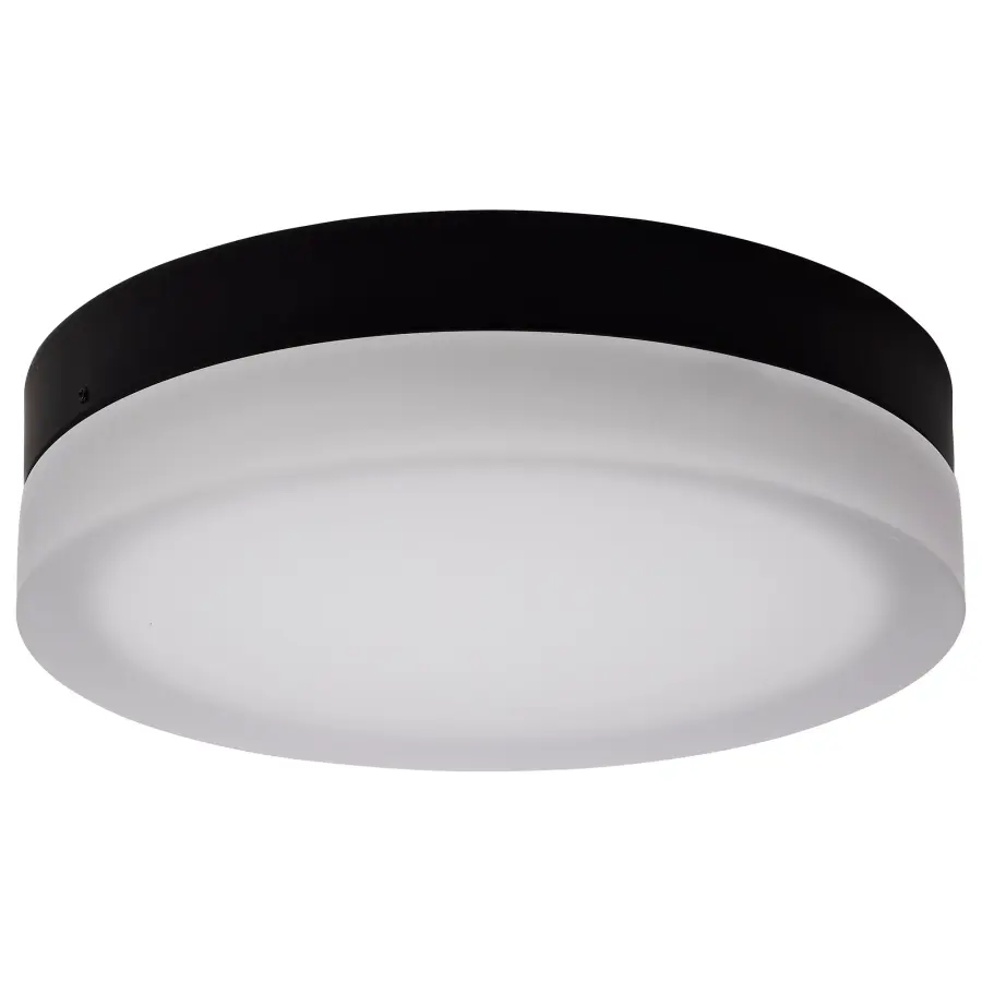 Pi 11" LED Flush Mount in Black with Frosted Glass - Image 5