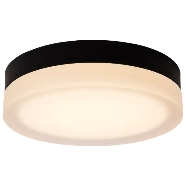Pi 11" LED Flush Mount in Black with Frosted Glass - Image 6