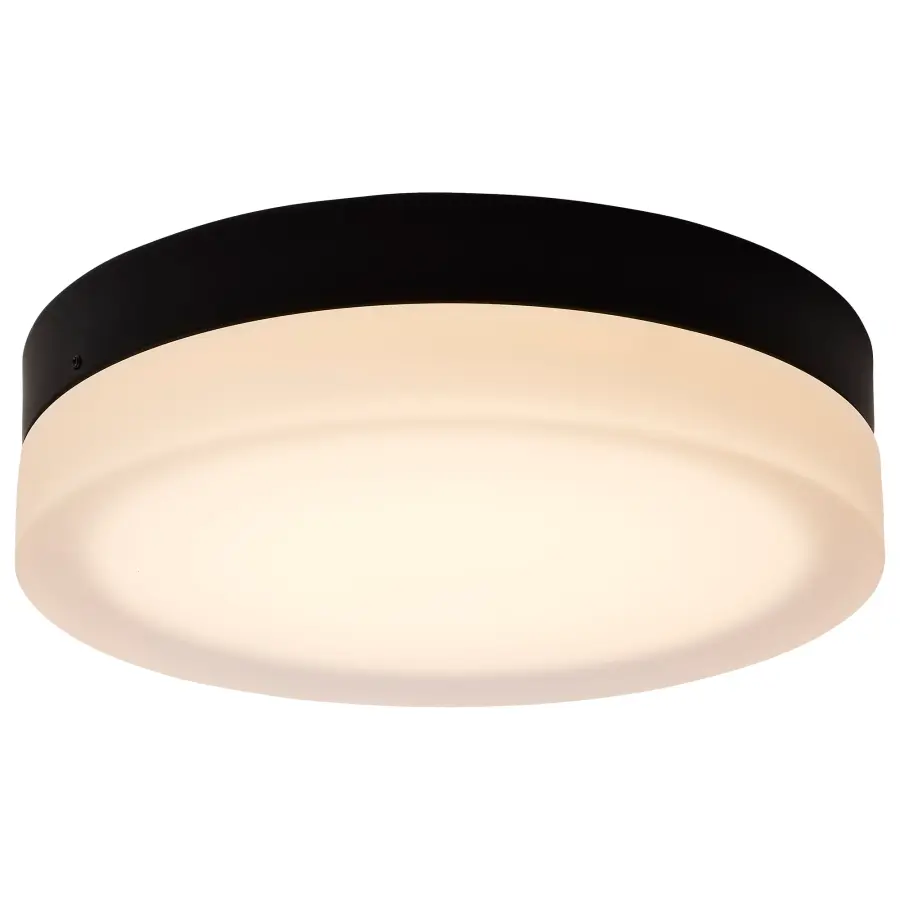 Pi 11" LED Flush Mount in Black with Frosted Glass - Image 6