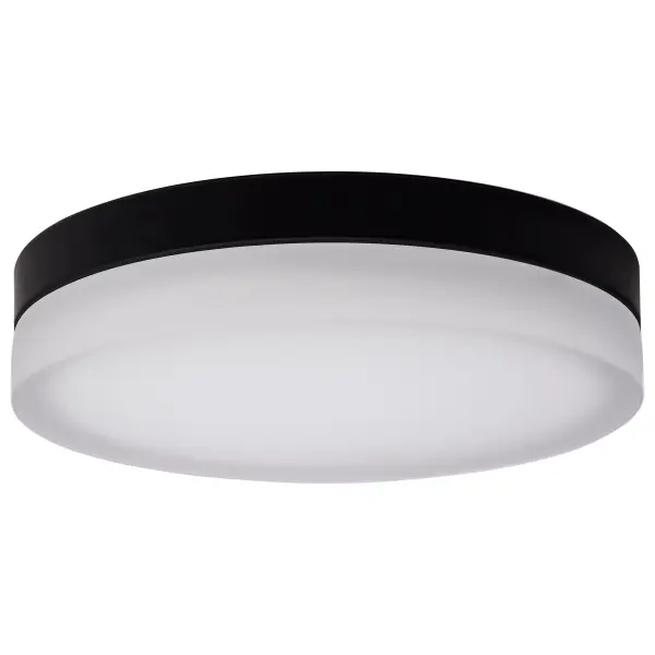 The Pi 14" flush mount combines sleek black styling with practical LED technology. Features CCT selectable options (3000K-5000K), high 90 CRI for accurate color rendering, and damp location rating for versatile placement throughout the home.