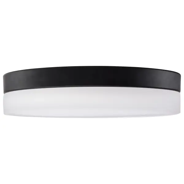 Pi 14" LED Flush Mount in Black with Frosted Glass - Image 3
