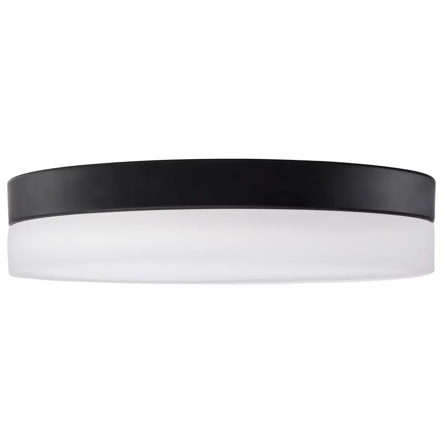 Pi 14" LED Flush Mount in Black with Frosted Glass - Image 3