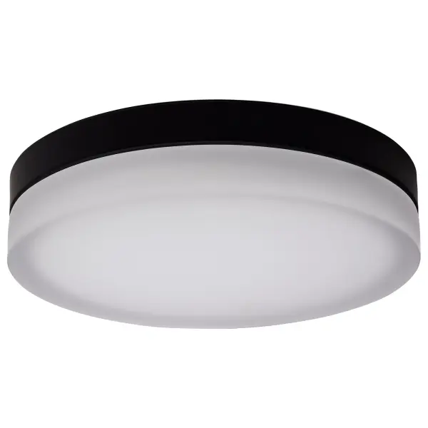 Pi 14" LED Flush Mount in Black with Frosted Glass - Image 4