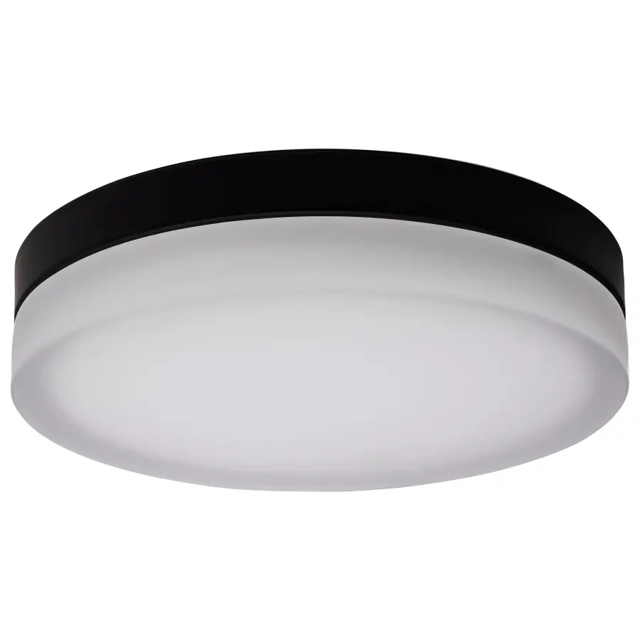 Pi 14" LED Flush Mount in Black with Frosted Glass - Image 4