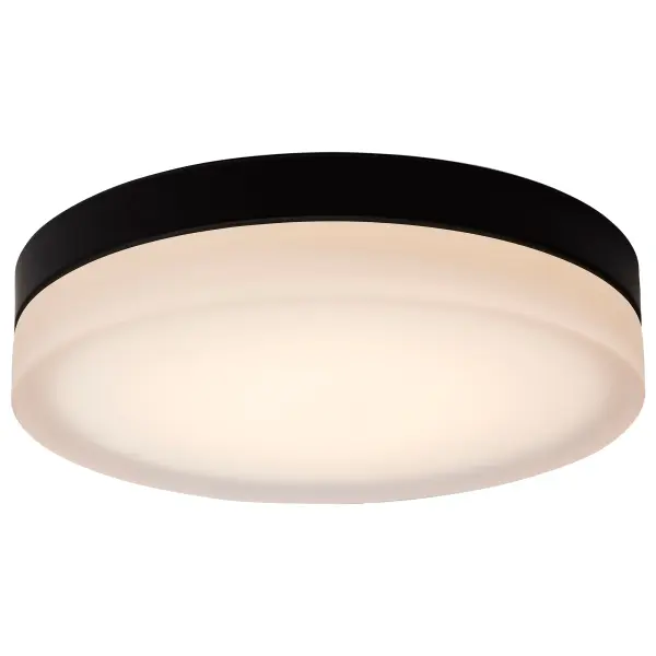 Pi 14" LED Flush Mount in Black with Frosted Glass - Image 5
